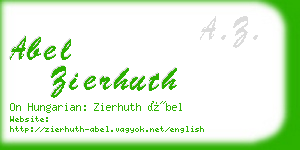 abel zierhuth business card